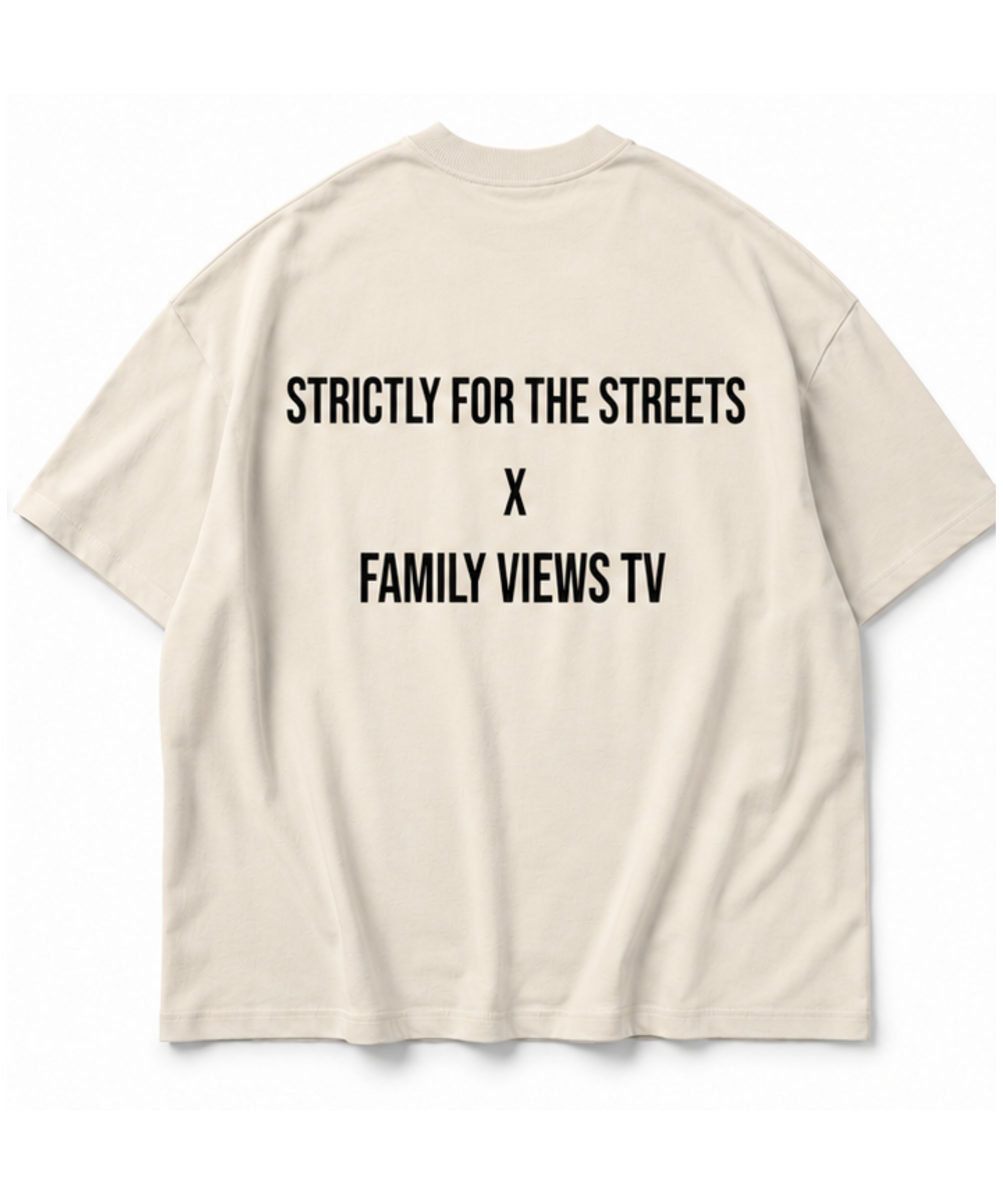 SFTS x FVTV Oversized Tee | Bone/Black