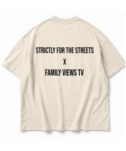 SFTS x FVTV Oversized Tee | Bone/Black