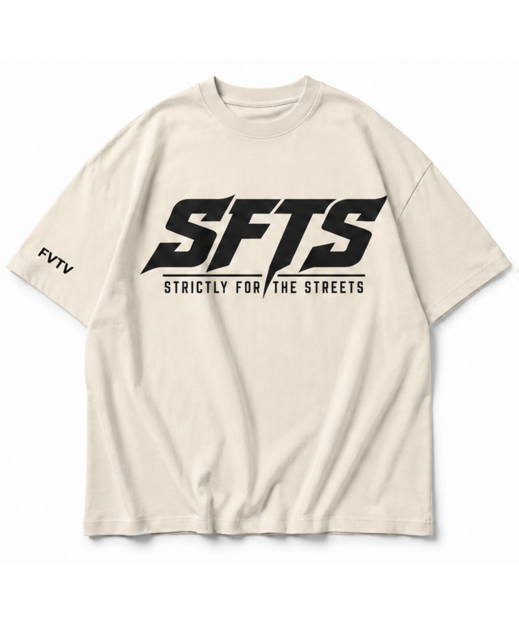 SFTS x FVTV Oversized Tee | Bone/Black